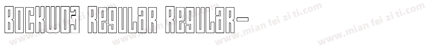 BockW03 Regular Regular字体转换